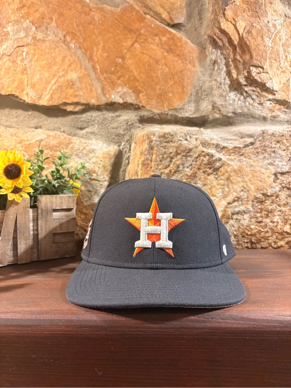 Houston Astros Navy and Orange Flat-Brim Snapback Hat